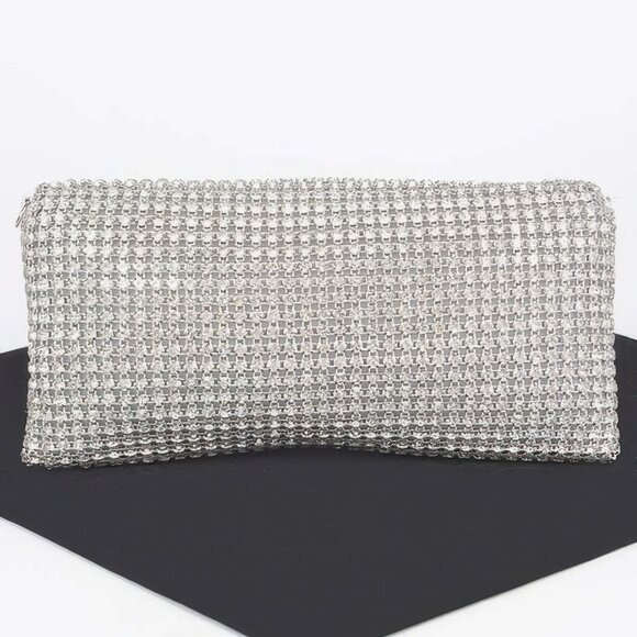 Rhinestone Fringe Clutch - Picture 3 of 6